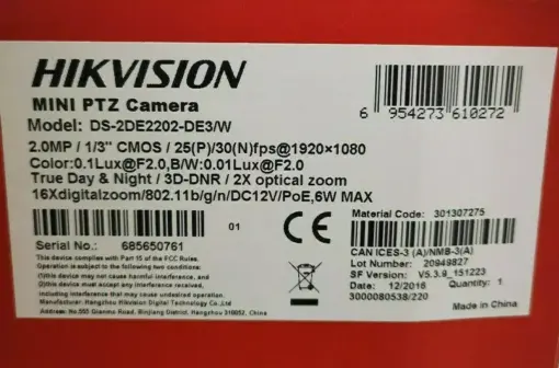 Hikvision 2MP Mini PTZ Camera / kein POE – Bild 3
