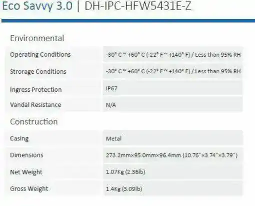Dahua 4MP IP Bullet Camera Varifocal – Bild 11