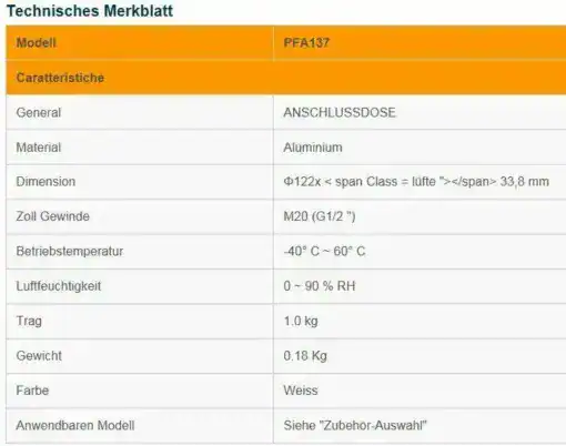 Dahua wasserfeste Anschlussbox DH-PFA137 – Bild 3