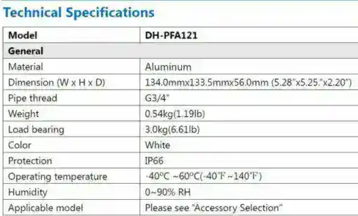 Anschlussbox von Dahua (DH-PFA121) – Bild 6