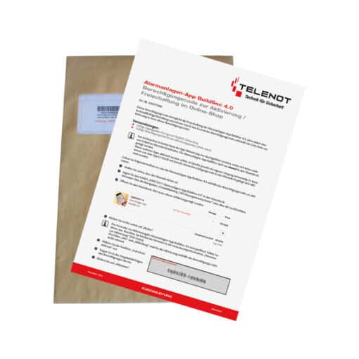 Alarmanlagen-App Berechtigungscodekarte
